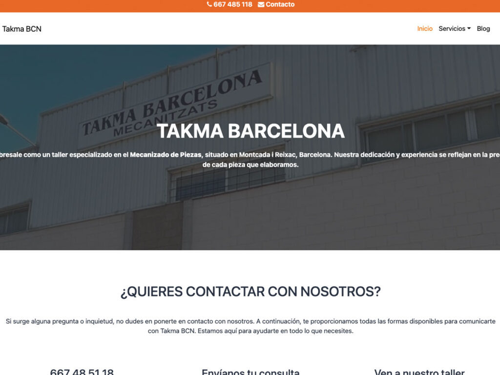 Takma BCN Website Screenshot